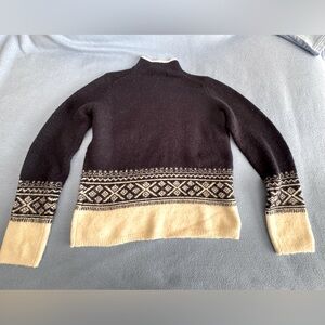 Uniqlo: Ines De La Fressange Navy wool/acrylic/alpaca blend fitted sweater M